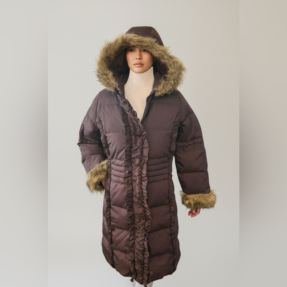 Rothschild Chocolate Fur-Trimmed‎ Puffer Jacket